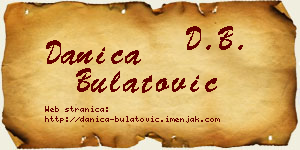 Danica Bulatović vizit kartica